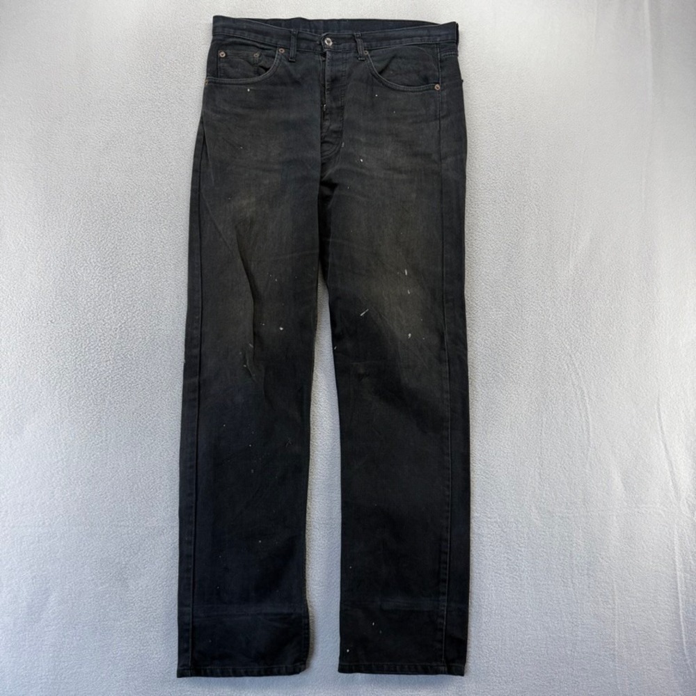 Vintage Levis Jeans Men's FITS 34x33 Black Made In USA Paint Stains 501 xx 90s